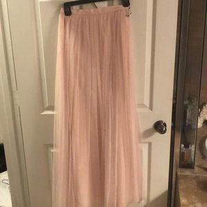 Jenny Yoo bridesmaids blush skirt